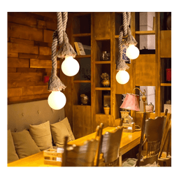 Závěsná lampa z konopného lana - miniatura 3
