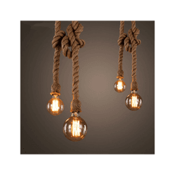 Závěsná lampa z konopného lana - miniatura 7