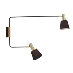 Černo-mosazná nástěnná lampa Victoria - miniatura 1