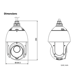 Hikvision Darkfighter PTZ speed dome kamera DS-2DE4425IW-DE 4MP, 25x zoom, 100m IR - miniatura 2