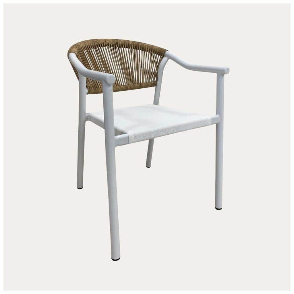 Moderní zahradní židle s lany a textilenem Littus